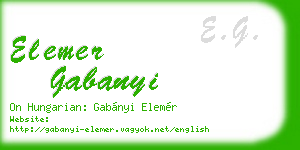 elemer gabanyi business card