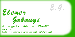 elemer gabanyi business card